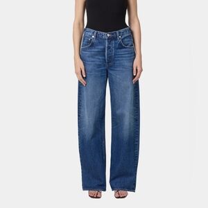 Citizens Of Humanity Wide-Leg Blue Denim Jeans